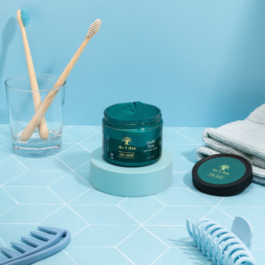 Color del rizo Verde teal oscuro
