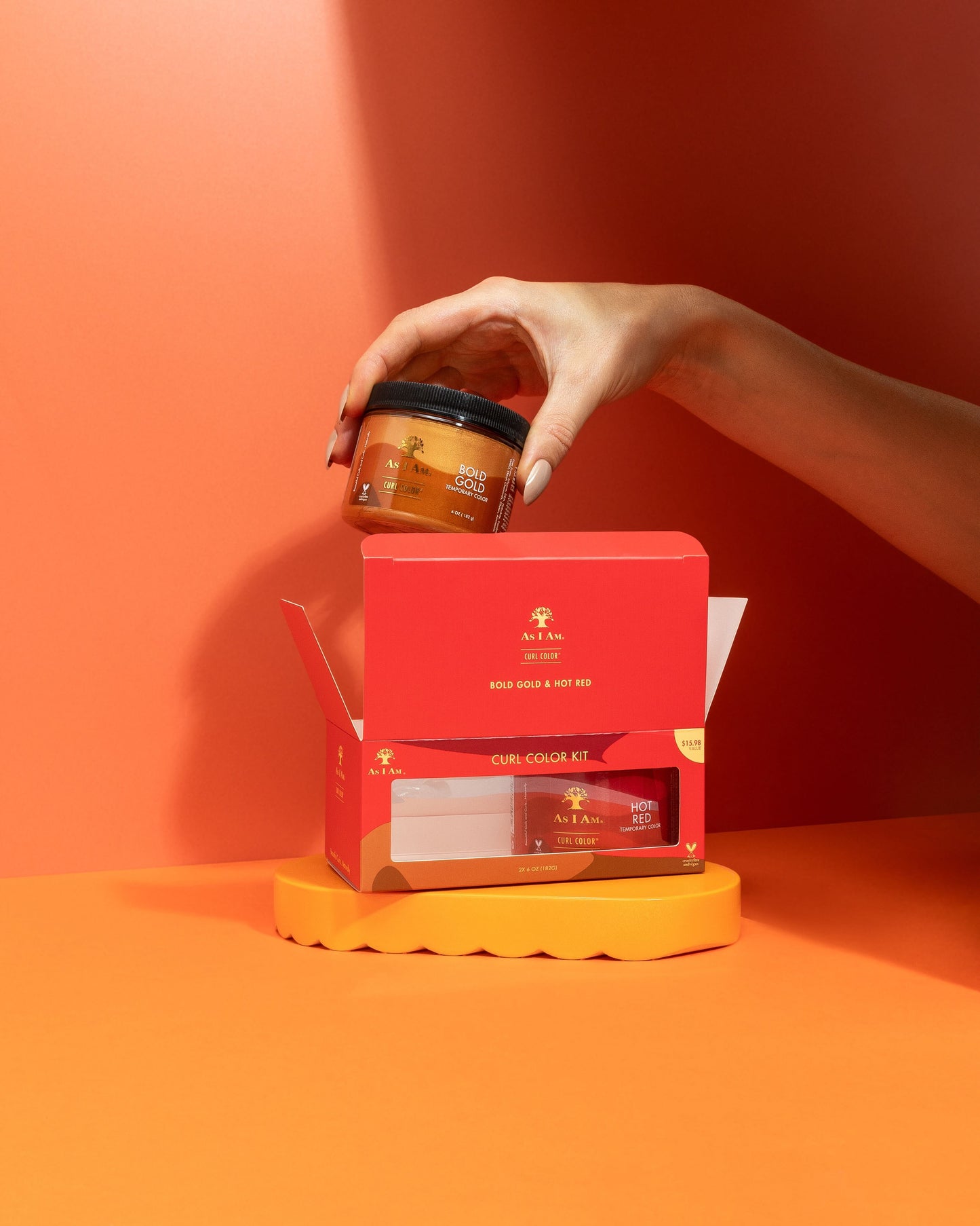 Kit de coloración para rizos Bold Gold & Hot Red