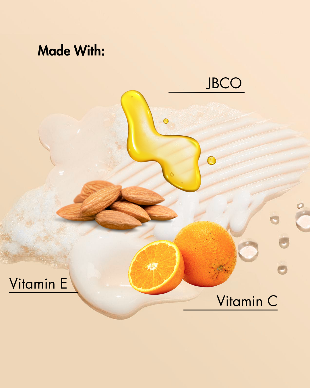 Diapositiva de los ingredientes del batido de aceite de ricino negro jamaicano
