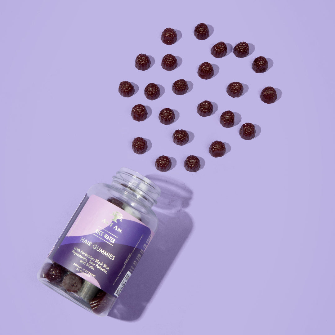 Gominolas capilares de agua de arroz