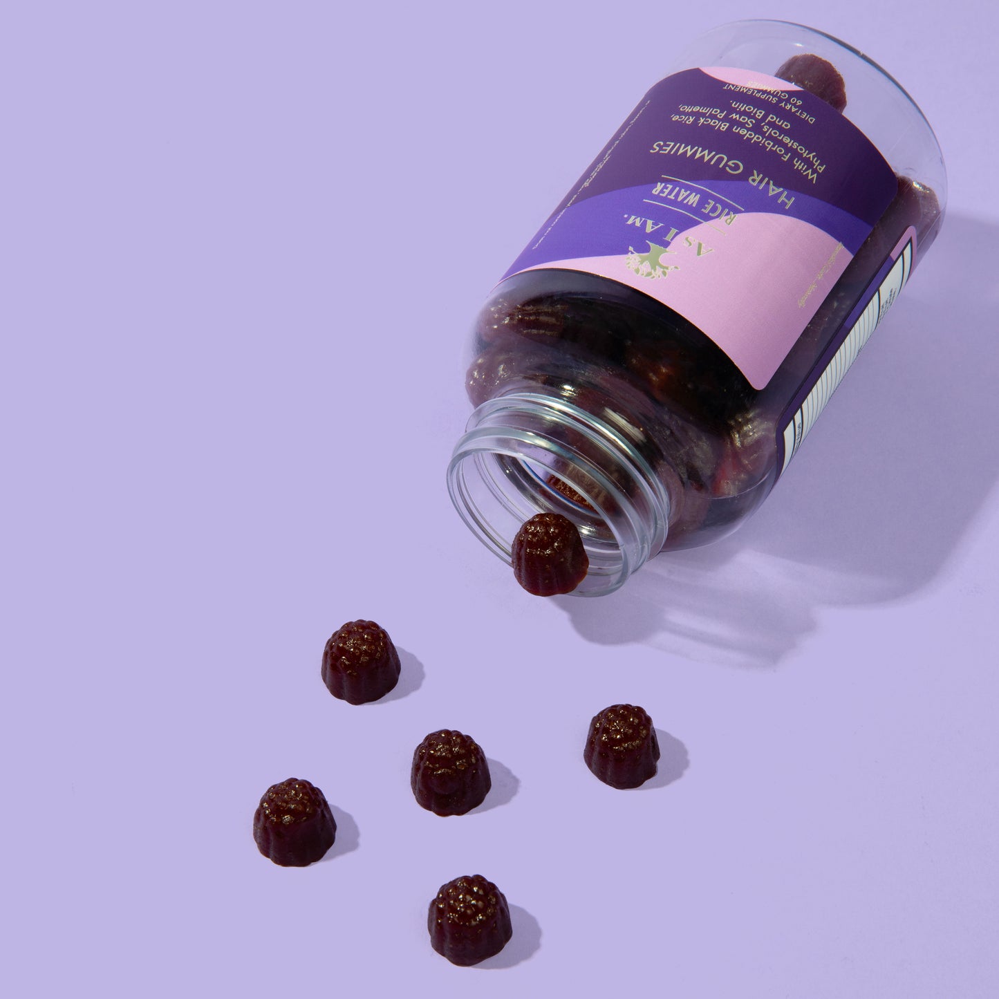 Gominolas capilares de agua de arroz