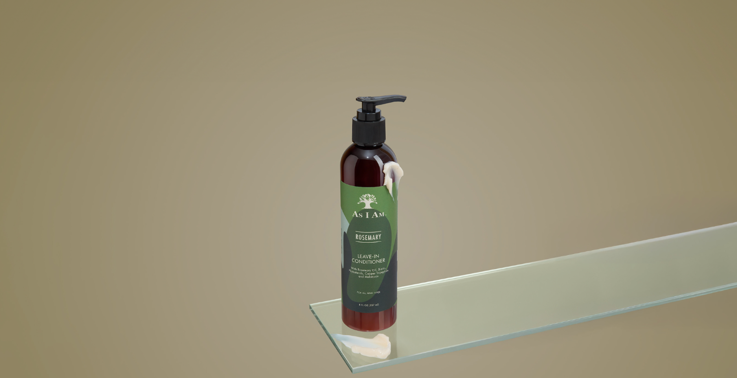 As I Am Acondicionador sin aclarado de romero - Con biotina y romero para nutrir, fortalecer e hidratar el cabello. Fórmula ligera para rizos y bucles suaves y sanos. Botella de 8 fl oz.