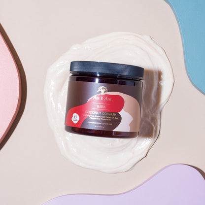 Agua de coco, cowash y gelatina rizadora