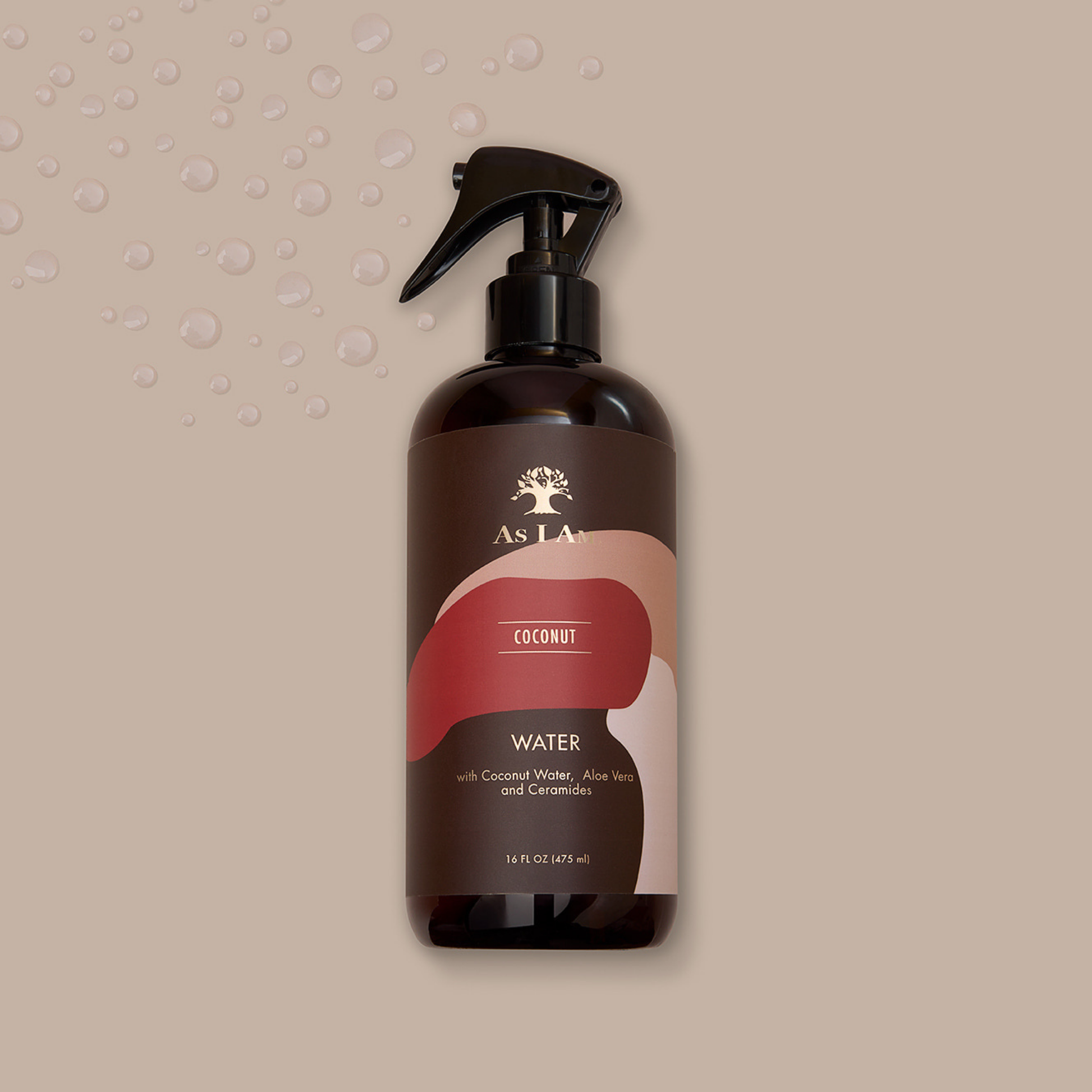 Botella de agua As La CoCoNUT sobre fondo beige