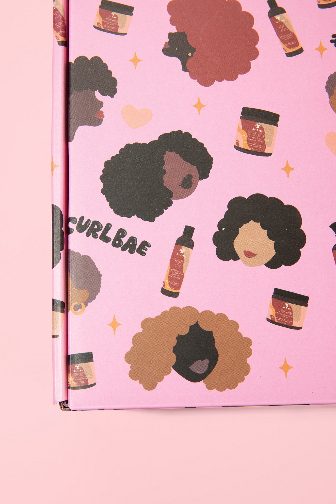 As I Am CurlBea Box - caja de regalo mediana con productos seleccionados para el cuidado del cabello 
