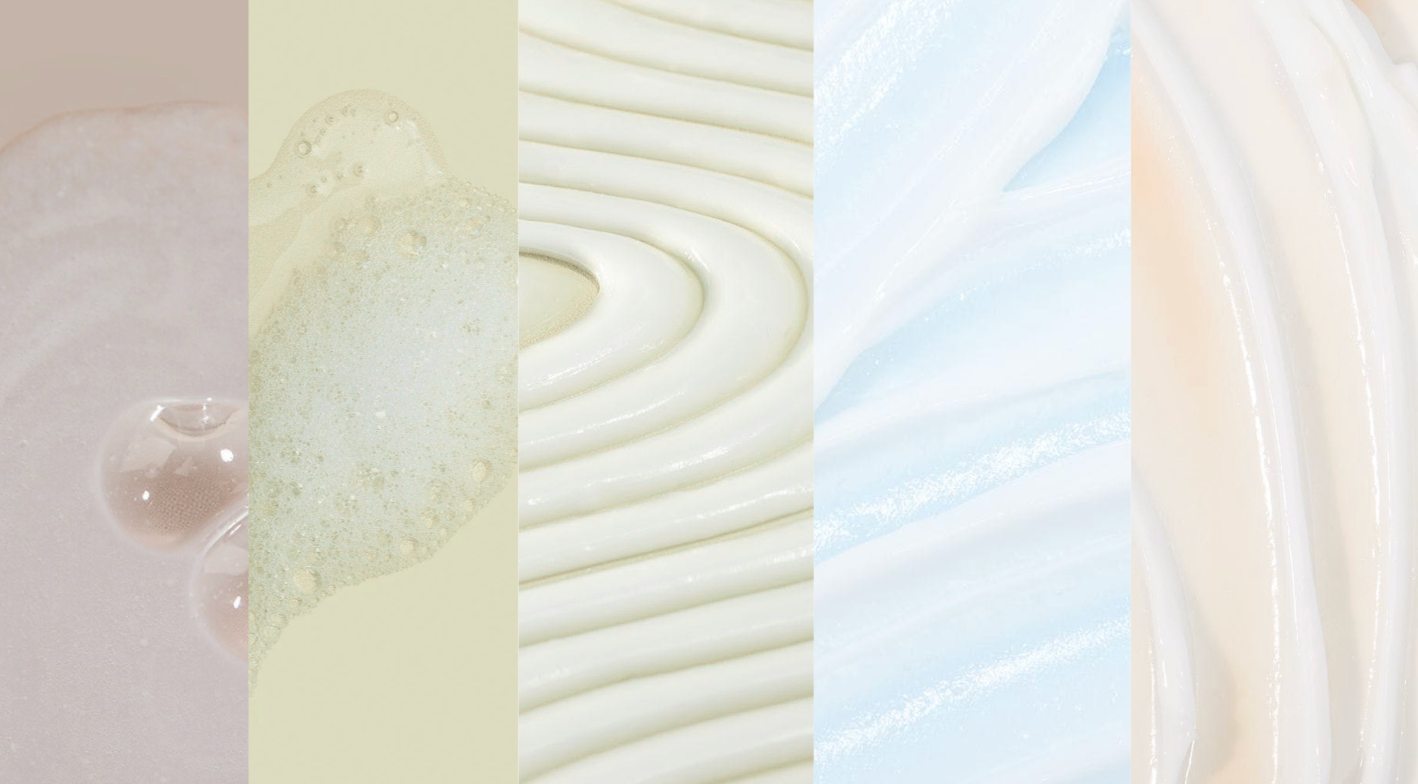 Gradiente de colores beige, blanco y azul claro.